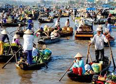 chợ nổi cà mau